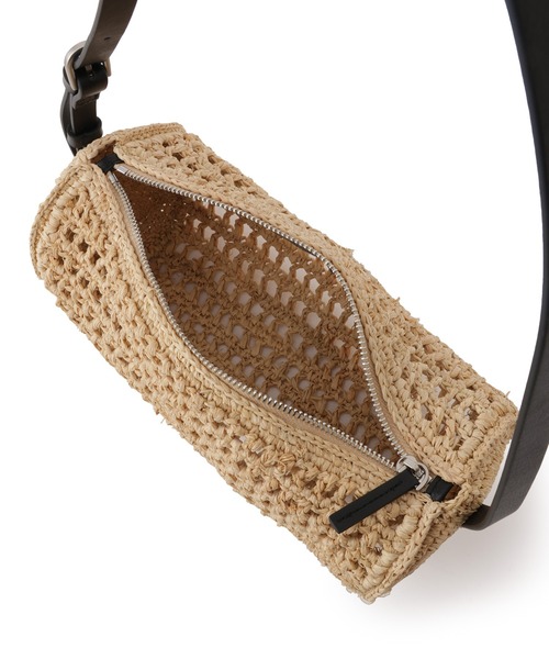 SALON adam et rope'（サロン アダム エ ロペ）の「【W S（ドゥーブル）】レザーハンドルラフィアミニバッグ（ハンドバッグ・レディース・ベージュ・FREE）」の11枚目の写真