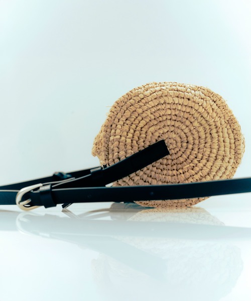 SALON adam et rope'(サロン アダム エ ロペ)の「【W S(ドゥーブル)】レザーハンドルラフィアミニバッグ(ハンドバッグ・レディース・ベージュ・FREE)」の16枚目の写真