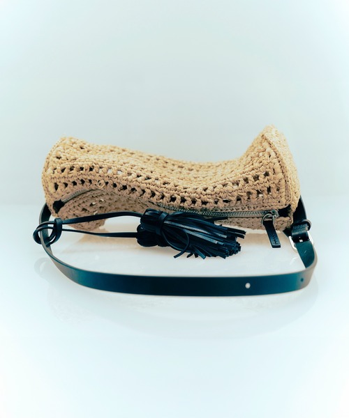 SALON adam et rope'(サロン アダム エ ロペ)の「【W S(ドゥーブル)】レザーハンドルラフィアミニバッグ(ハンドバッグ・レディース・ベージュ・FREE)」の17枚目の写真