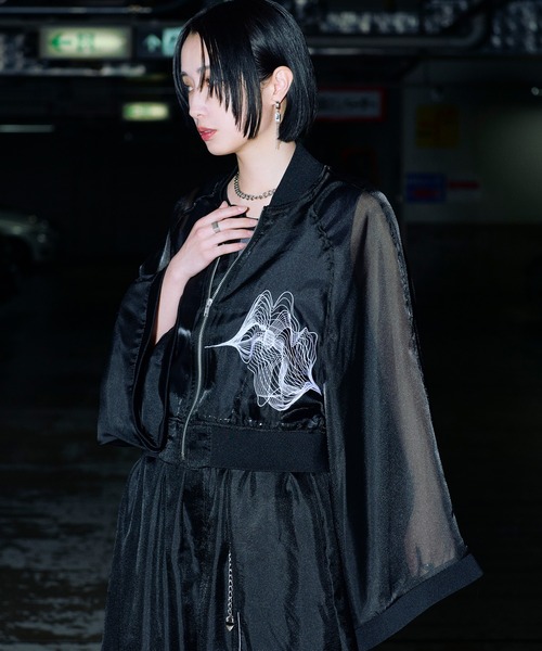 Ellno Loset(エルノロゼット)の「和スリーブアソート刺繍シアーブルゾン/SETUP対応(ブルゾン・メンズ・ブラック/ブラック系その他・LARGE/MEDIUM/SMALL)」の18枚目の写真