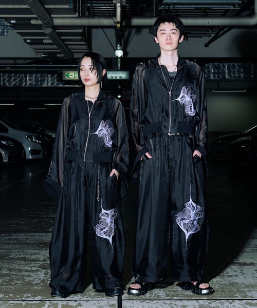 Ellno Loset(エルノロゼット)の「和スリーブアソート刺繍シアーブルゾン/SETUP対応(ブルゾン・メンズ・ブラック/ブラック系その他・LARGE/MEDIUM/SMALL)」の3枚目の写真