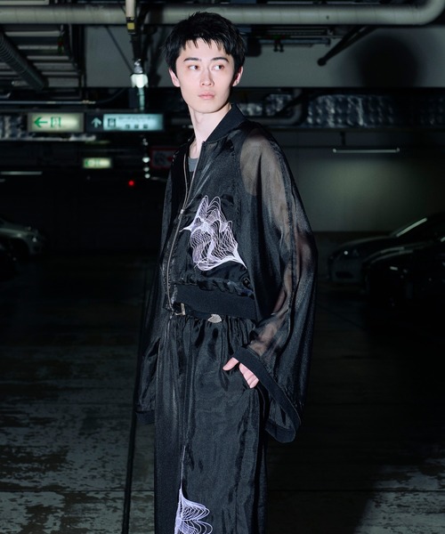 Ellno Loset(エルノロゼット)の「和スリーブアソート刺繍シアーブルゾン/SETUP対応(ブルゾン・メンズ・ブラック/ブラック系その他・LARGE/MEDIUM/SMALL)」の10枚目の写真