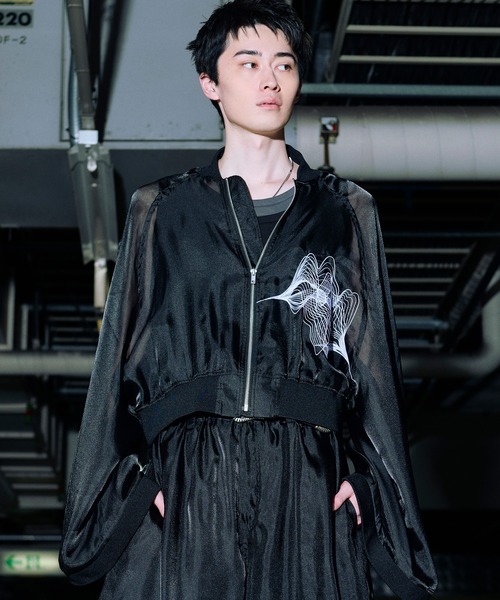 Ellno Loset(エルノロゼット)の「和スリーブアソート刺繍シアーブルゾン/SETUP対応(ブルゾン・メンズ・ブラック/ブラック系その他・LARGE/MEDIUM/SMALL)」の5枚目の写真