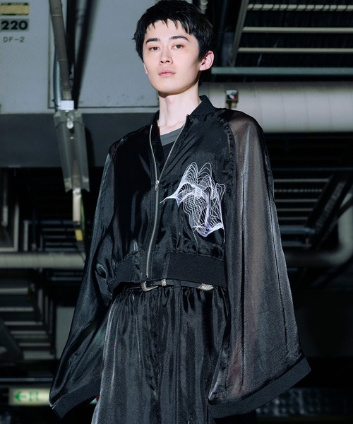 Ellno Loset(エルノロゼット)の「和スリーブアソート刺繍シアーブルゾン/SETUP対応(ブルゾン・メンズ・ブラック/ブラック系その他・LARGE/MEDIUM/SMALL)」の6枚目の写真