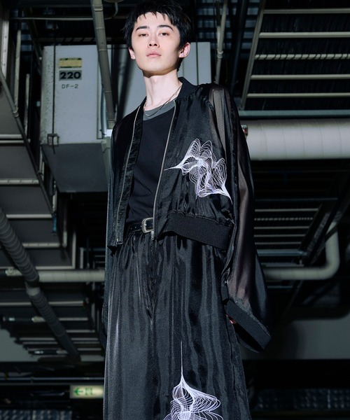 Ellno Loset(エルノロゼット)の「和スリーブアソート刺繍シアーブルゾン/SETUP対応(ブルゾン・メンズ・ブラック/ブラック系その他・LARGE/MEDIUM/SMALL)」の7枚目の写真