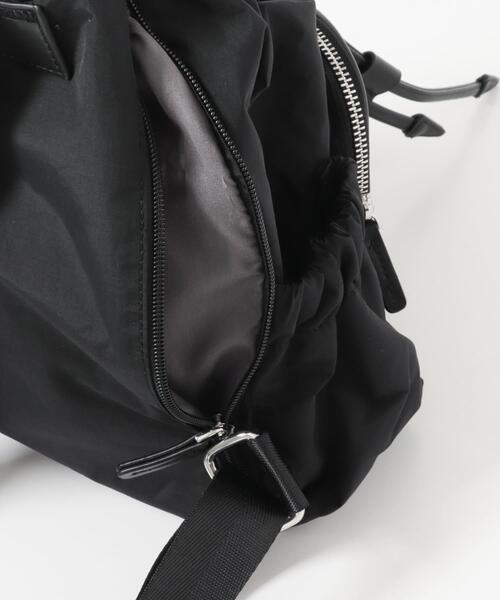 SENSE OF PLACE by URBAN RESEARCH（センスオブプレイスバイアーバンリサーチ）の「撥水マルチポケットナイロンリュック（バックパック/リュック・レディース・ブラック/ベージュ・ONE）」の12枚目の写真