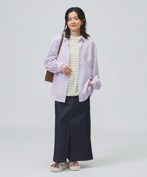 adidas(アディダス)の「アディダス adidas スタジアム クローム オーバーサイズフィット マルチストライプ 半袖Tシャツ(Tシャツ/カットソー・レディース・オフホワイト/ブラック/ベージュ・M/L)」の20枚目の写真