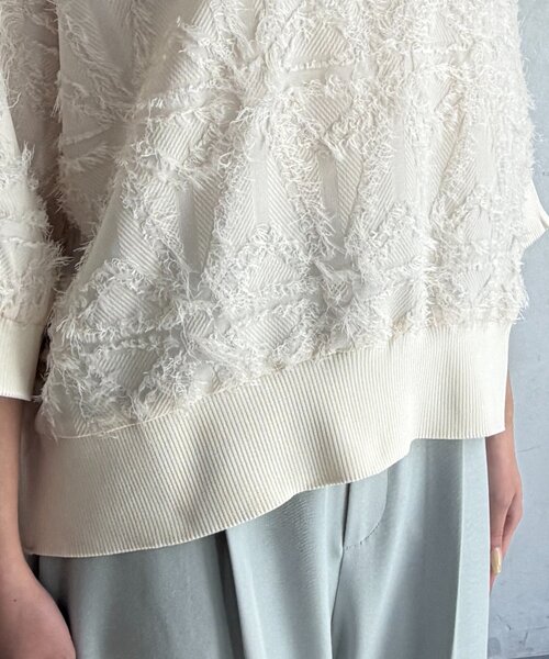 Chez toi(シェトワ)の「リブ切替花柄JQプルオーバー(シャツ/ブラウス・レディース・ブラック/オレンジ/ホワイト系その他・FREE)」の17枚目の写真