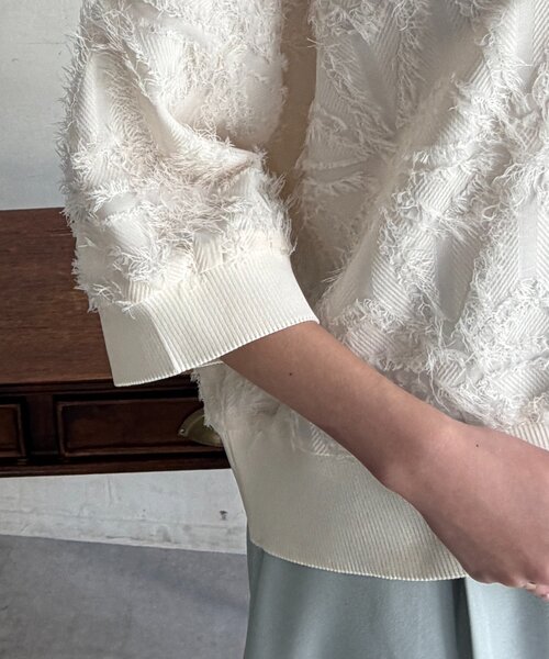 Chez toi(シェトワ)の「リブ切替花柄JQプルオーバー(シャツ/ブラウス・レディース・ブラック/オレンジ/ホワイト系その他・FREE)」の18枚目の写真