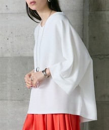 Soiunique | Vネックゆったりサイズ7分袖トップス ［Soiunique］(Tシャツ/カットソー)