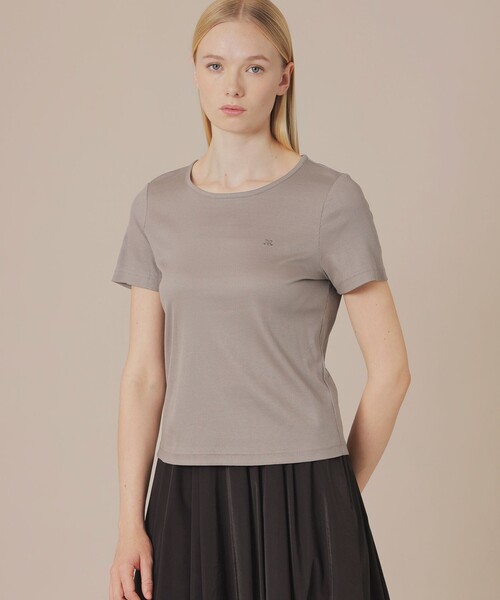 MACKINTOSH LONDON(マッキントッシュ ロンドン)の「【eclat5月号掲載】シャインリブTシャツ(Tシャツ/カットソー・レディース・オフホワイト/ブラック/グレー系その他・40/38)」の3枚目の写真