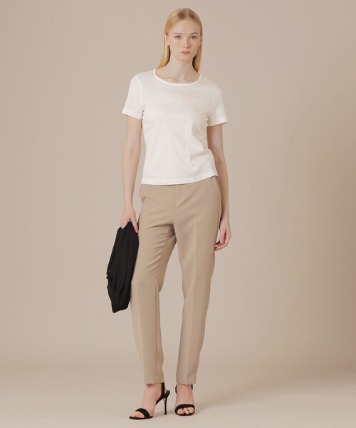 MACKINTOSH LONDON(マッキントッシュ ロンドン)の「【eclat5月号掲載】シャインリブTシャツ(Tシャツ/カットソー・レディース・オフホワイト/ブラック/グレー系その他・40/38)」の5枚目の写真