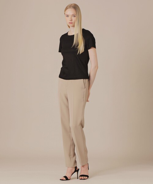 MACKINTOSH LONDON(マッキントッシュ ロンドン)の「【eclat5月号掲載】シャインリブTシャツ(Tシャツ/カットソー・レディース・オフホワイト/ブラック/グレー系その他・40/38)」の7枚目の写真