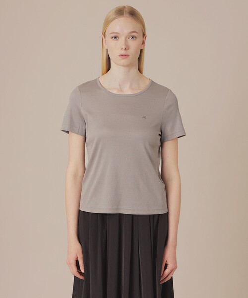 MACKINTOSH LONDON(マッキントッシュ ロンドン)の「【eclat5月号掲載】シャインリブTシャツ(Tシャツ/カットソー・レディース・オフホワイト/ブラック/グレー系その他・40/38)」の8枚目の写真
