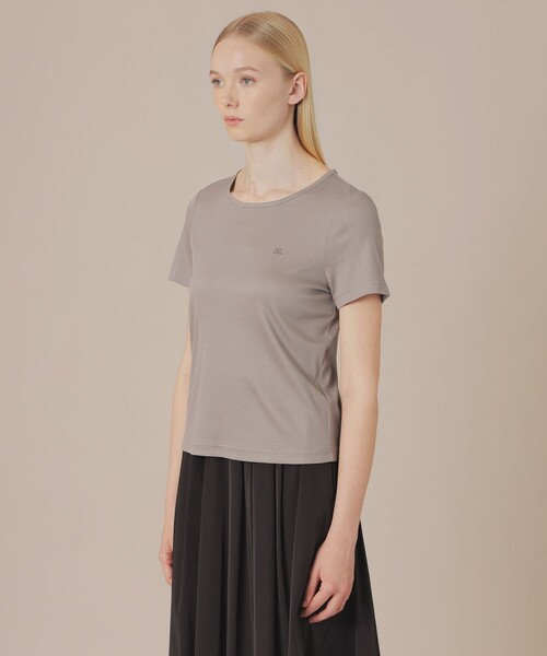 MACKINTOSH LONDON(マッキントッシュ ロンドン)の「【eclat5月号掲載】シャインリブTシャツ(Tシャツ/カットソー・レディース・オフホワイト/ブラック/グレー系その他・40/38)」の9枚目の写真