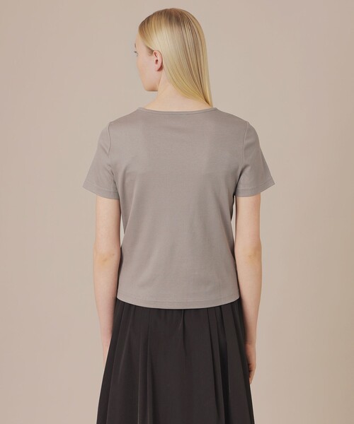 MACKINTOSH LONDON(マッキントッシュ ロンドン)の「【eclat5月号掲載】シャインリブTシャツ(Tシャツ/カットソー・レディース・オフホワイト/ブラック/グレー系その他・40/38)」の10枚目の写真