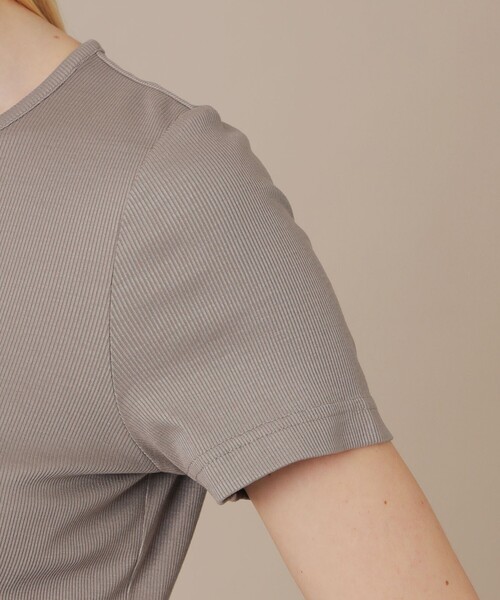 MACKINTOSH LONDON(マッキントッシュ ロンドン)の「【eclat5月号掲載】シャインリブTシャツ(Tシャツ/カットソー・レディース・オフホワイト/ブラック/グレー系その他・40/38)」の11枚目の写真