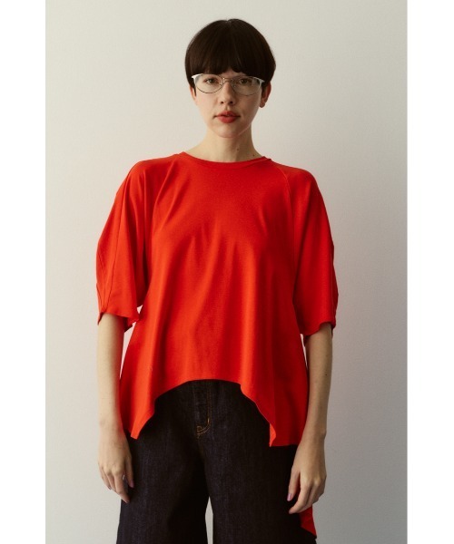 HeRIN.CYE（ヘリンドットサイ）の「Flare hem cut tops　　フレアヘムカットトップス（Tシャツ/カットソー・レディース・ホワイト/レッド/ブラック・FREE）」の3枚目の写真