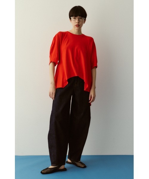 HeRIN.CYE（ヘリンドットサイ）の「Flare hem cut tops　　フレアヘムカットトップス（Tシャツ/カットソー・レディース・ホワイト/レッド/ブラック・FREE）」の8枚目の写真