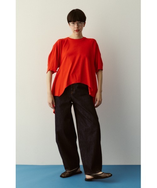 HeRIN.CYE（ヘリンドットサイ）の「Flare hem cut tops　　フレアヘムカットトップス（Tシャツ/カットソー・レディース・ホワイト/レッド/ブラック・FREE）」の19枚目の写真