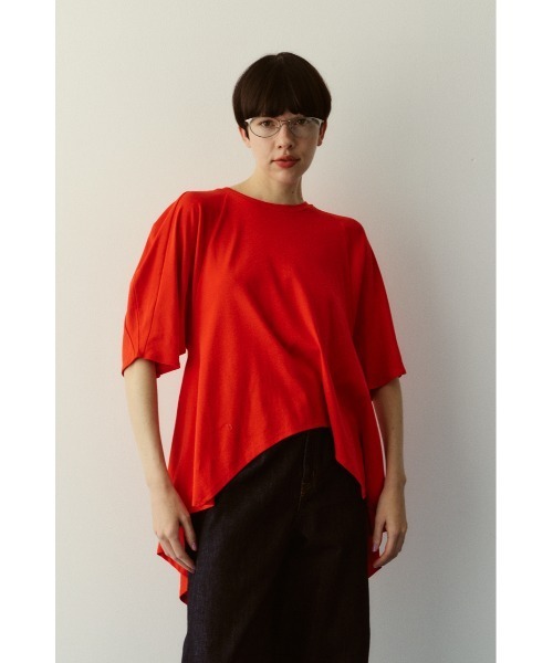 HeRIN.CYE（ヘリンドットサイ）の「Flare hem cut tops　　フレアヘムカットトップス（Tシャツ/カットソー・レディース・ホワイト/レッド/ブラック・FREE）」の20枚目の写真