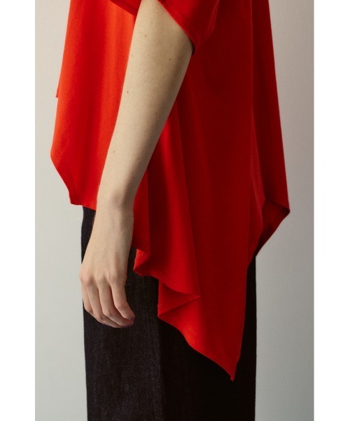 HeRIN.CYE（ヘリンドットサイ）の「Flare hem cut tops　　フレアヘムカットトップス（Tシャツ/カットソー・レディース・ホワイト/レッド/ブラック・FREE）」の9枚目の写真