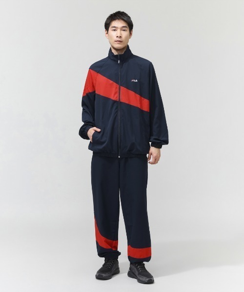 FILA（フィラ）の「【別注】フィラ FILA  トラックジャケット 限定コラボ（ジャージ・メンズ・ネイビー/ホワイト/ブラック・M/L/LL/3L）」の14枚目の写真