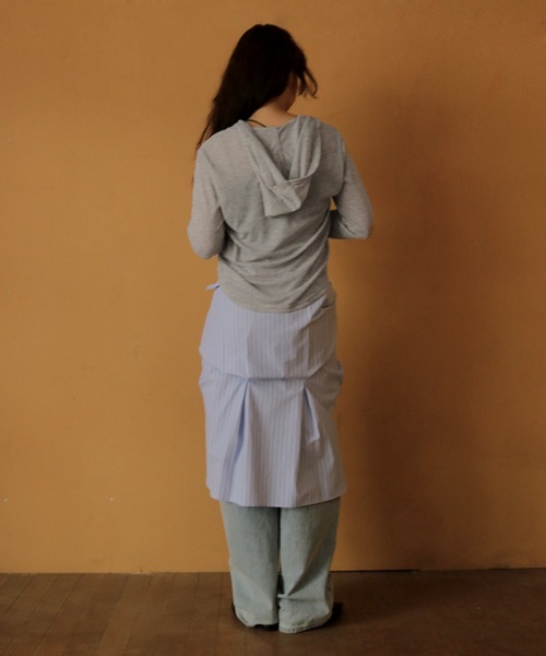 cheriella（シェリエラ）の「【cheriella】シアーフードヘンリーネックトップス　SHEER HOOD HENLEY TOP（Tシャツ/カットソー・レディース・ブラック/グレー/ホワイト・FREE）」の14枚目の写真