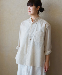 JOURNAL STANDARD LUXE | サッカー スタンドカラーシャツ(シャツ/ブラウス)