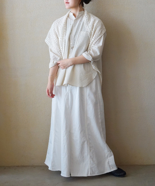 JOURNAL STANDARD LUXE(ジャーナルスタンダード ラックス)の「サッカー スタンドカラーシャツ(シャツ/ブラウス・レディース・アイボリー/ブラウン/ネイビー・FREE)」の20枚目の写真