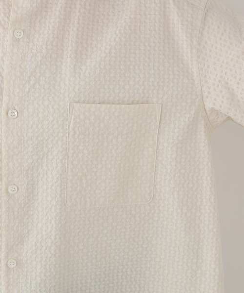 JOURNAL STANDARD LUXE(ジャーナルスタンダード ラックス)の「サッカー スタンドカラーシャツ(シャツ/ブラウス・レディース・アイボリー/ブラウン/ネイビー・FREE)」の10枚目の写真