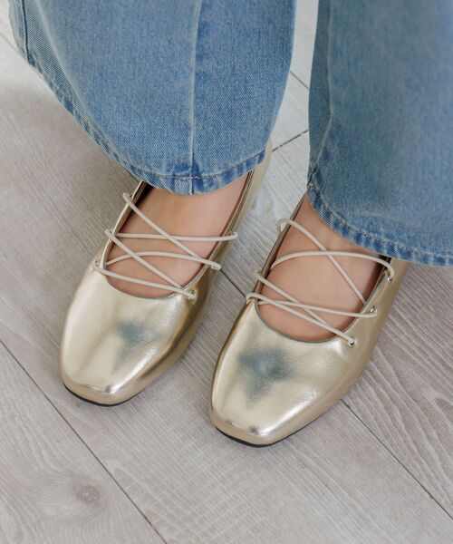 RETRO GIRL(レトロガール)の「バレエパンプス(パンプス・レディース・ブラック/ゴールド/シルバー・LARGE/MEDIUM)」の15枚目の写真