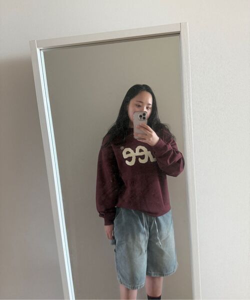CREAM SODA LAB(クリームソーダラボ)の「バミューダカーペンターハーフデニムパンツバンディングミドルブルー(その他パンツ・レディース・その他・1/2)」の21枚目の写真