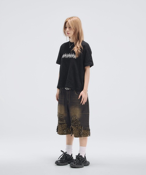 MSG(エムエスジー)の「Buyer's Select/ ドッキングダメージワイドハーフデニム(デニムパンツ・メンズ・ブラック系1/ブラック/ネイビー・L/M)」の14枚目の写真