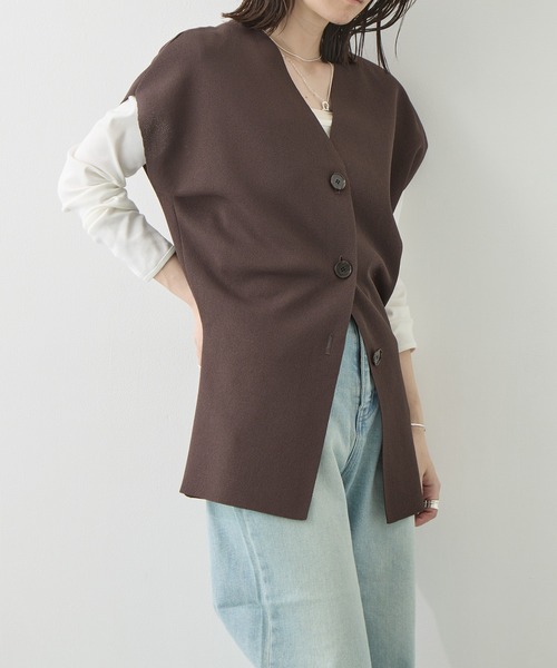 COZ manufactured by WRAPINKNOT ニットベスト WRAPINKNOT/ラッピンノット]Dry Milano-rib Knit Vest（ベスト