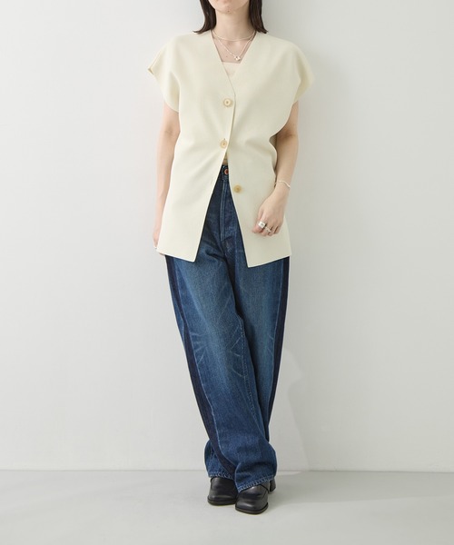 WRAPINKNOT/ラッピンノット]Dry Milano-rib Knit Vest（ベスト