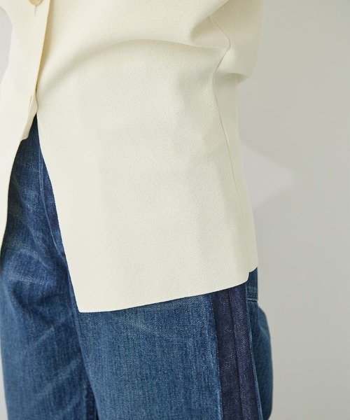 WRAPINKNOT（ラッピンノット）の「[WRAPINKNOT/ラッピンノット]Dry Milano-rib Knit Vest（ベスト・レディース・アイボリー/ダークブラウン・FREE）」の8枚目の写真