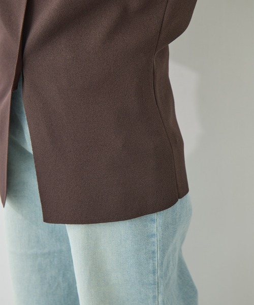 WRAPINKNOT（ラッピンノット）の「[WRAPINKNOT/ラッピンノット]Dry Milano-rib Knit Vest（ベスト・レディース・アイボリー/ダークブラウン・FREE）」の19枚目の写真