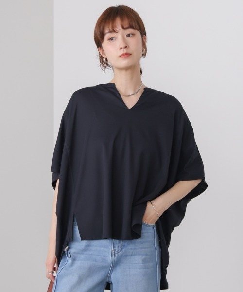 Bou Jeloud(ブージュルード)の「クリアクールスキッパープルオーバー(Tシャツ/カットソー・レディース・オレンジ/ブルー/オフホワイト/ブラック/ブラウン・FREE)」の2枚目の写真