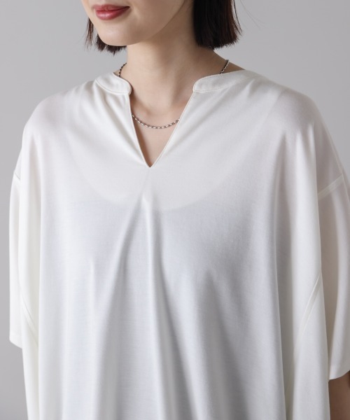 Bou Jeloud(ブージュルード)の「クリアクールスキッパープルオーバー(Tシャツ/カットソー・レディース・オレンジ/ブルー/オフホワイト/ブラック/ブラウン・FREE)」の14枚目の写真