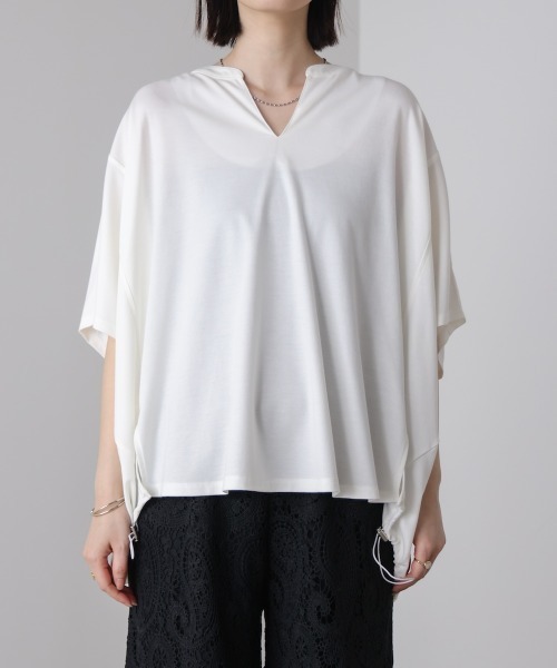 Bou Jeloud(ブージュルード)の「クリアクールスキッパープルオーバー(Tシャツ/カットソー・レディース・オレンジ/ブルー/オフホワイト/ブラック/ブラウン・FREE)」の17枚目の写真