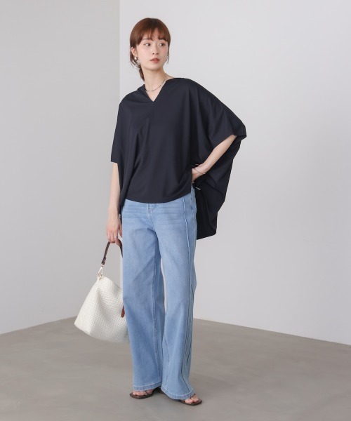 Bou Jeloud(ブージュルード)の「クリアクールスキッパープルオーバー(Tシャツ/カットソー・レディース・オレンジ/ブルー/オフホワイト/ブラック/ブラウン・FREE)」の21枚目の写真