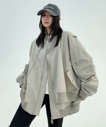 Dalfwin（ダールフィン）の「韓国ファッション レイヤードデザインMA-1ブルゾン（MA-1）」