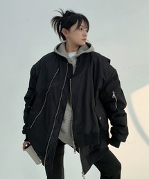Dalfwin（ダールフィン）の「韓国ファッション レイヤードデザインMA-1ブルゾン（MA-1）」