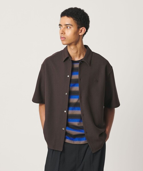 LACOSTE(ラコステ)の「<LACOSTE for BEAUTY&YOUTH>ワントーン ショートスリーブ シャツ(シャツ/ブラウス・メンズ・コバルトブルー/ダークブラウン/ブラック・S/L/XL/M)」の1枚目の写真
