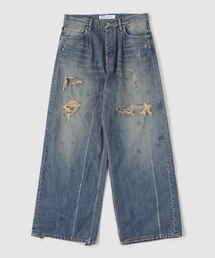 DAIRIKU / ダイリク "80Year" Damage Wide Denim Pants