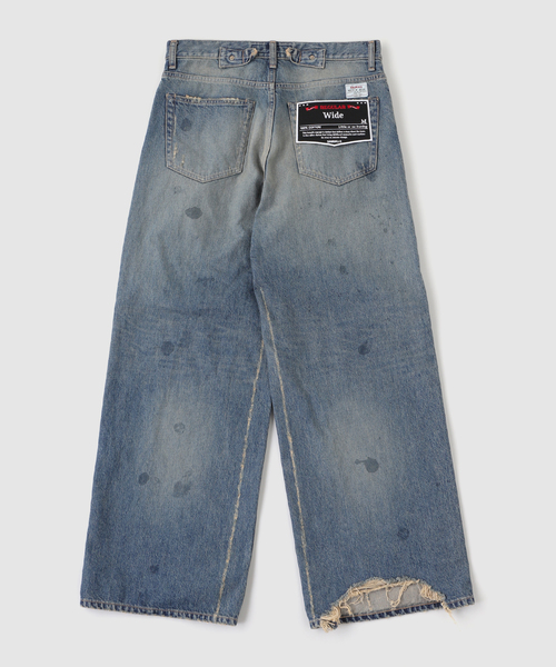DAIRIKU(ダイリク)の「DAIRIKU / ダイリク "80Year" Damage Wide Denim Pants(デニムパンツ・メンズ・ブルー系その他・SMALL/MEDIUM)」の2枚目の写真