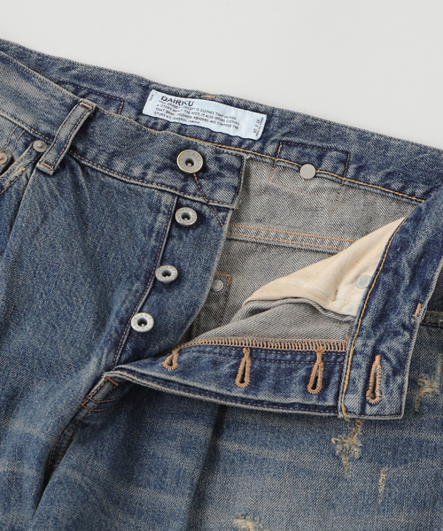 DAIRIKU(ダイリク)の「DAIRIKU / ダイリク "80Year" Damage Wide Denim Pants(デニムパンツ・メンズ・ブルー系その他・SMALL/MEDIUM)」の3枚目の写真