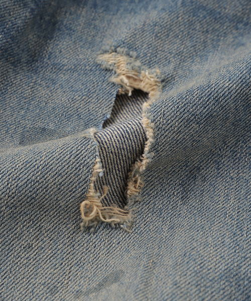 DAIRIKU(ダイリク)の「DAIRIKU / ダイリク "80Year" Damage Wide Denim Pants(デニムパンツ・メンズ・ブルー系その他・SMALL/MEDIUM)」の4枚目の写真