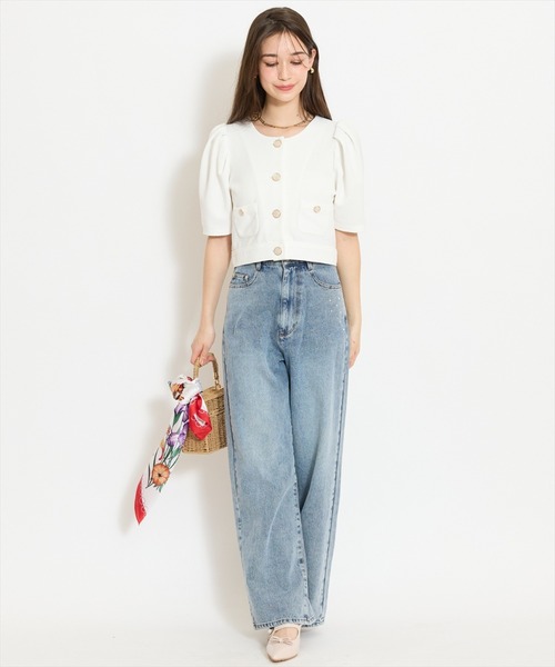 WILLSELECTION（ウィルセレクション）の「ノーカラーポンチジャケット（ノーカラージャケット・レディース・ブラック/アイボリー/オフホワイト・FREE）」の15枚目の写真